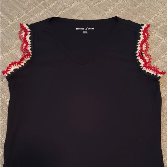 Nautica Navy V-Neck Tee - Picture 2 of 7